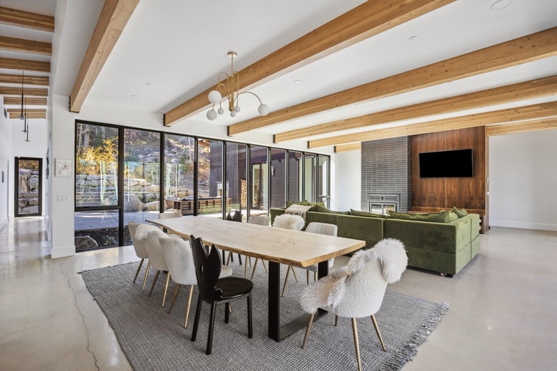 Dining table with seats for 10